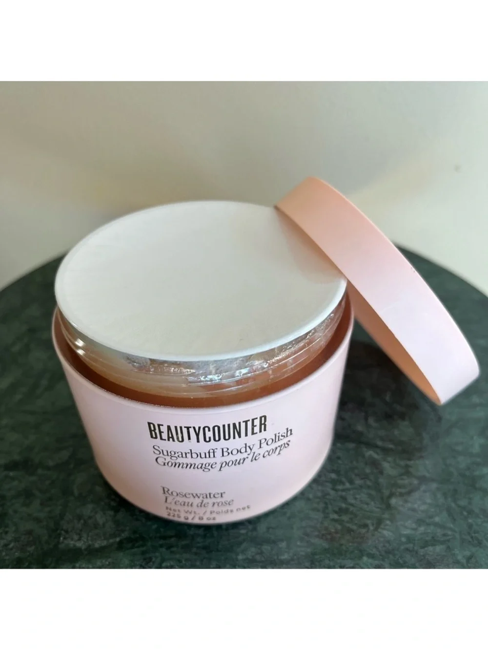 Beautycounter Sugar Buff Body Polish in Rosewater, sealed and new
